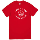  "I Roll, I Die, I Roll Again" men's t-shirt Red