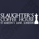  "Slaughter's Coffee House, London - Famous Chess House" women's t-shirt Navy Blue