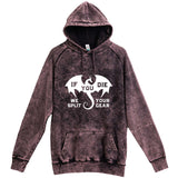  "If You Die We Split Your Gear, Dragon" hoodie, 3XL, Vintage Cloud Black