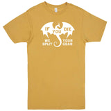  "If You Die We Split Your Gear, Dragon" men's t-shirt Vintage Mustard