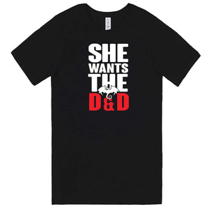  "She Wants the D&D" men's t-shirt Black