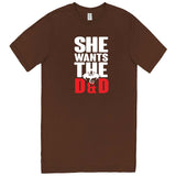  "She Wants the D&D" men's t-shirt Chestnut