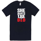  "She Wants the D&D" men's t-shirt Navy