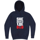  "She Wants the D&D" hoodie, 3XL, Vintage Denim