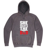  "She Wants the D&D" hoodie, 3XL, Vintage Zinc