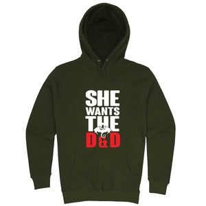  "She Wants the D&D" hoodie, 3XL, Vintage Black