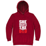  "She Wants the D&D" hoodie, 3XL, Paprika