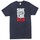  "She Wants the D&D" men's t-shirt Vintage Denim
