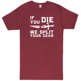  "If You Die We Split Your Gear, Sword" men's t-shirt Vintage Brick