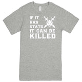  "If It Has Stats It Can Be Killed" men's t-shirt Heather Grey