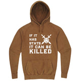  "If It Has Stats It Can Be Killed" hoodie, 3XL, Vintage Camel