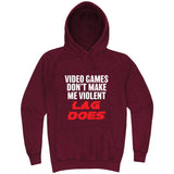  "Video Games Don't Make Me Violent, Lag Does" hoodie, 3XL, Vintage Brick