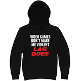  "Video Games Don't Make Me Violent, Lag Does" hoodie, 3XL, Black