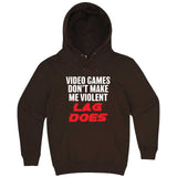  "Video Games Don't Make Me Violent, Lag Does" hoodie, 3XL, Chestnut