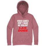  "Video Games Don't Make Me Violent, Lag Does" hoodie, 3XL, Mauve