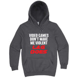  "Video Games Don't Make Me Violent, Lag Does" hoodie, 3XL, Storm