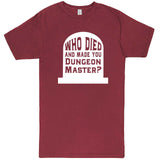  "Who Died and Made You Dungeon Master" men's t-shirt Vintage Brick