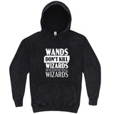  "Wands Don't Kill Wizards, Wizards Kill Wizards" hoodie, 3XL, Vintage Black