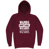  "Wands Don't Kill Wizards, Wizards Kill Wizards" hoodie, 3XL, Vintage Brick