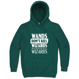  "Wands Don't Kill Wizards, Wizards Kill Wizards" hoodie, 3XL, Teal