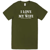  "I Love It When My Wife Lets Me Play Board Games" men's t-shirt Army Green