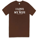  "I Love It When My Wife Lets Me Play Poker" men's t-shirt Chestnut