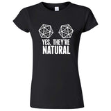  "Yes, They're Natural" women's t-shirt Black