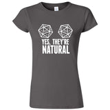  "Yes, They're Natural" women's t-shirt Charcoal