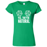  "Yes, They're Natural" women's t-shirt Irish Green