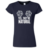  "Yes, They're Natural" women's t-shirt Navy Blue