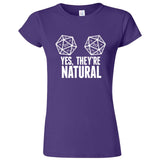  "Yes, They're Natural" women's t-shirt Purple