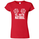  "Yes, They're Natural" women's t-shirt Red