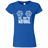  "Yes, They're Natural" women's t-shirt Royal Blue