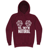  "Yes, They're Natural" hoodie, 3XL, Vintage Brick
