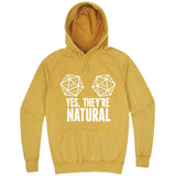  "Yes, They're Natural" hoodie, 3XL, Vintage Mustard