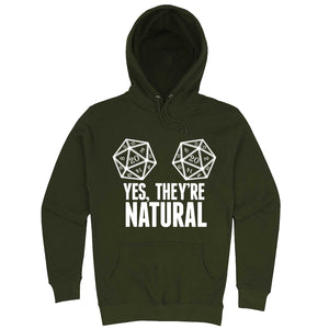  "Yes, They're Natural" hoodie, 3XL, Vintage Cloud Black