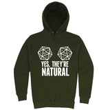  "Yes, They're Natural" hoodie, 3XL, Army Green