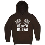  "Yes, They're Natural" hoodie, 3XL, Chestnut