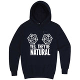  "Yes, They're Natural" hoodie, 3XL, Navy