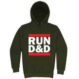  "Run D&D" hoodie, 3XL, Army Green